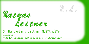 matyas leitner business card